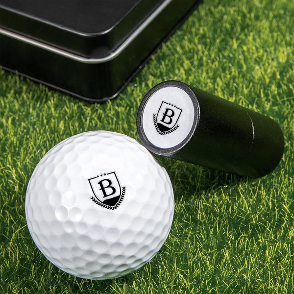Make It Your Hole in One - Monogrammed Initial Name - Personalised Golf Ball Stamp